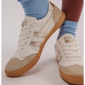 Gola Badminton Metallic Sneakers Color Off White / Gold